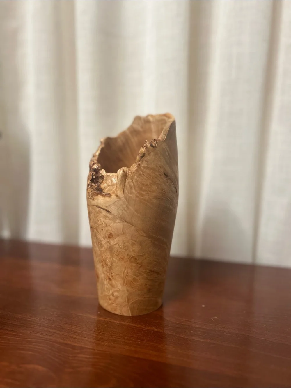 Wood Vase | Handcrafted Maple Burl Live Edge Rustic Home Decor